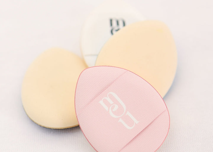 MEU Mini Finger Puff 4Pcs - Mini Cosmetic Puff Perfect for Foundation, BB Cushion, Cream, Concealer.