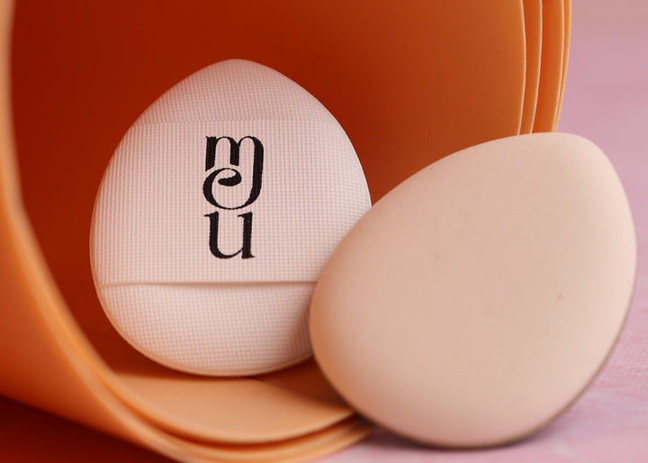 MEU Mini Finger Puff 2Pcs - Mini Cosmetic Puff Perfect for Foundation, BB Cushion, Cream, Concealer.