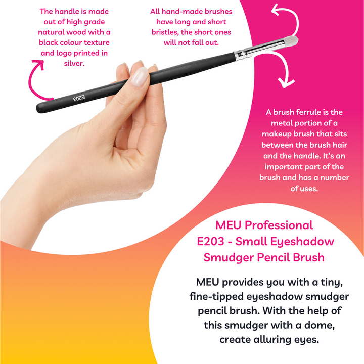 E203  -  Professional Small Eyeshadow Smudger Pencil Brush.