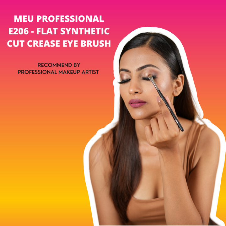 E206  - Professional Flat Synthetic Cut Crease Eye Brush.