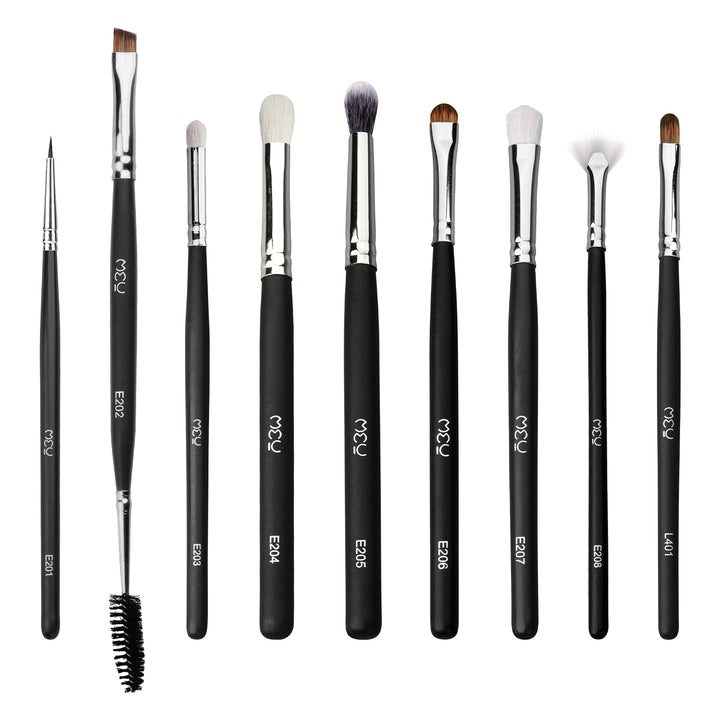 9 Pcs Professional Eye Brush Set With Pouch.