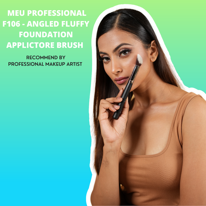 F106  -  Professional Angled Fluffy Foundation Applicator Brush.