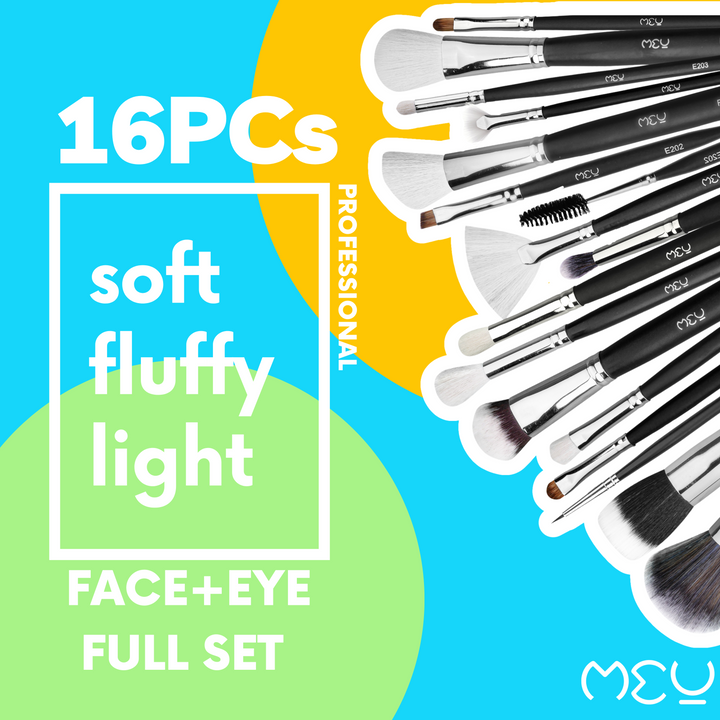 60% OFF + Free Mini Finger Puff 2Pcs + 16 Pcs Professional Makeup Brush Set (Face + Eye) With 👝.