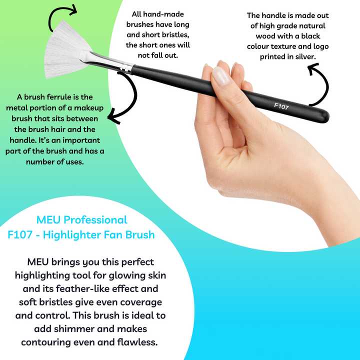 F107  - Professional Highlighter Fan Brush.